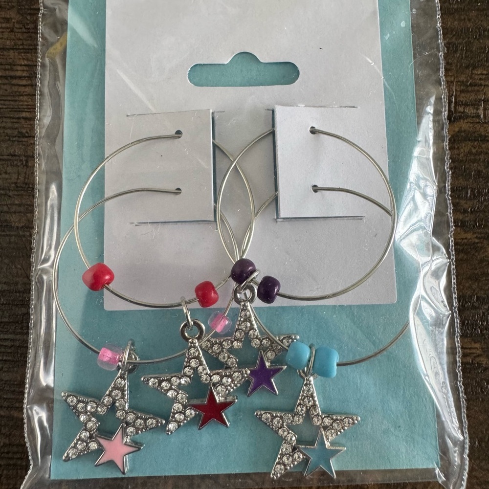 Beaded Star Wine Glass Charms – Set of 4 - NWOT